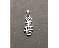 Čínský symbol - &quot;dobrota&quot; - stříbrný přívěsek