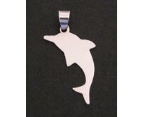 Silueta delfína - varianta 2 - stříbrný přívěsek