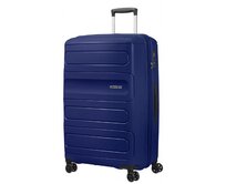 Cestovní kufr American Tourister SUNSIDE L EXP modrá, Polypropylen