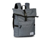 Fabrizio Batoh Worldpack melange zip šedá, Textil