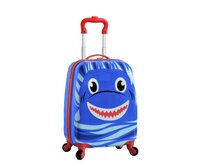 Dětský kufr Snowball Žralok 4W SX modrá, ABS / Polykarbonát
