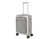 Cestovní kufr Travelite NEXT 2.0 4W S FP stříbrná, Aluminium