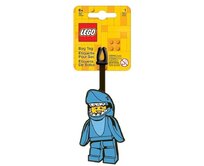 LEGO Iconic Jmenovka na zavazadlo Žralok modrá, PVC