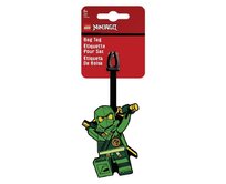 LEGO Ninjago Jmenovka na zavazadlo Lloyd zelená, PVC