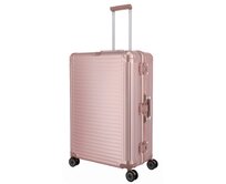 Cestovní kufr Travelite NEXT 2.0 4W L růžová, Aluminium