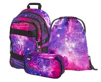 Baagl Školní set Skate Galaxy fialová, Textil