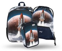 BAAGL Školní set Shelly Space Shuttle modrá, Textil