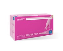 Diagnostické nitrilové rukavice pink bez pudru a'100, medaSEPT NITRILE PREFER PINK Velikost: XS XS