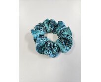 Ebbie Scrunchie gumička -MANDALA TYRKYSOVÁ Velikost: velká velká