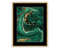 Dekoria Obraz Abstract Green&Gold I 40 x 50 cm, 40 x 50cm