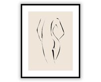 Dekoria Obraz Nude Line III 40x50 cm, 40 x 50 cm