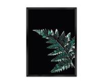 Dekoria Plakát Dark Fern Leaf, 21 x  30 cm, Volba rámku: Černý