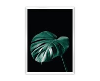 Dekoria Plakát Dark Monstera, 21 x  30 cm, Volba rámku: Bílý