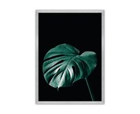 Dekoria Plakát Dark Monstera, 21 x  30 cm, Volba rámku: Stříbrný