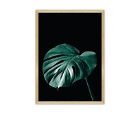 Dekoria Plakát Dark Monstera, 21 x  30 cm, Volba rámku: Zlatý