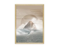 Dekoria Plakát Mountains, 21 x  30 cm, Volba rámku: Zlatý