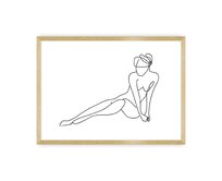 Dekoria Plakát Figure Line II, 30 x 21 cm , Výběr rámečku: Zlatý