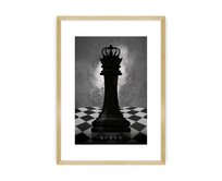 Dekoria Plakát Chess II, 21 x 30 cm, Ramka: Złota