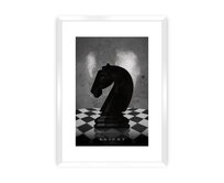 Dekoria Plakát Chess III, 21 x 30 cm, Ramka: Biała