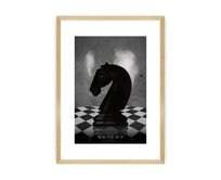 Dekoria Plakát Chess III, 21 x 30 cm, Ramka: Złota