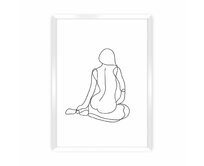 Dekoria Plakát Figure Line I, 50 x 70 cm , Výběr rámečku: Bílý