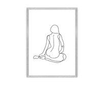 Dekoria Plakát Figure Line I, 50 x 70 cm , Výběr rámečku: Stříbrný