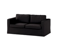 Dekoria Potah na pohovku IKEA  Karlstad 2-místná , nerozkládací, dlouhý, Shadow Grey - grafitová, pohovka Karlstad 2-místná, Cotton Panama, 702-08