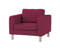 Dekoria Potah na křeslo IKEA Karlstad, krátký, Plum švestková, potah na křeslo Karlstad krátký, Cotton Panama, 702-32