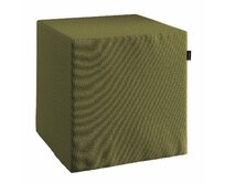 Dekoria Sedák Cube - kostka pevná 40x40x40, olivová zelená, 40 x 40 x 40 cm, Etna, 161-26