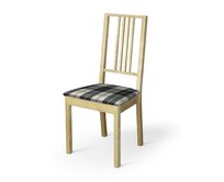 Dekoria Potah na sedák židle Börje,  černo-bílá kostka, potah sedák židle Börje, Edinburgh, 115-74