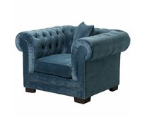 Dekoria Křeslo Chesterfield Classic Velvet Midnight 118x96x77cm, 118 x 96 x 77 cm