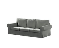 Dekoria Potah na pohovku IKEA Ektorp 3-místná rozkládací, NOVÝ MODEL 2013, Šedá, Ektorp 3-m rozkládací, od 2013, Living Velvet, 704-57