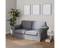 Dekoria Potah na pohovku IKEA Ektorp 2-místná rozkládací  NOVÝ MODEL 2012, Slade Grey - šedá, Ektorp 2-m rozkl. od 2012, Cotton Panama, 702-46