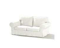 Dekoria Potah na pohovku IKEA Ektorp 2-místná rozkládací  NOVÝ MODEL 2012, sněhová bílá, Ektorp 2-m rozkl. od 2012, Cotton Panama, 702-49