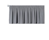 Dekoria Krátký závěs na řasící pásce, Slade Grey - šedá, 130 x 40 cm, Cotton Panama, 702-46