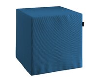 Dekoria Sedák Cube - kostka pevná 40x40x40, Ocean blue mořská modrá, 40 x 40 x 40 cm, Cotton Panama, 702-48