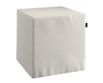 Dekoria Sedák Cube - kostka pevná 40x40x40, Silver stříbrošedá, 40 x 40 x 40 cm, Cotton Panama, 702-45