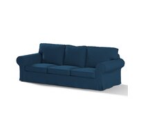 Dekoria Potah na pohovku IKEA  Ektorp 3-místná, nerozkládací, Ocean blue mořská modrá, pohovka Ektorp 3-místná, nerozkládací, Cotton Panama, 702-48