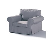 Dekoria Potah na křeslo IKEA Ektorp, Slade Grey - šedá, křeslo Ektorp, Cotton Panama, 702-46