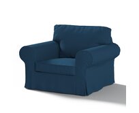 Dekoria Potah na křeslo IKEA Ektorp, Ocean blue mořská modrá, křeslo Ektorp, Cotton Panama, 702-48