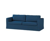 Dekoria Potah na pohovku IKEA  Karlstad 3-místná, nerozkládací, dlouhý, Ocean blue mořská modrá, pohovka Karlstad 3-místná, Cotton Panama, 702-48