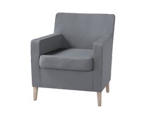 Dekoria Potah na křeslo IKEA Karlstad, Slade Grey - šedá, Potah na křeslo Karlstad, Cotton Panama, 702-46