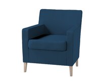 Dekoria Potah na křeslo IKEA Karlstad, Ocean blue mořská modrá, Potah na křeslo Karlstad, Cotton Panama, 702-48