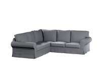 Dekoria Potah na pohovku IKEA  Ektorp rohová, Slade Grey - šedá, pohovka Ektorp rohová, Cotton Panama, 702-46