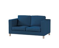 Dekoria Potah na pohovku IKEA  Karlanda 2-místná, krátký, Ocean blue mořská modrá, pohovka Karlanda 2-místná, Cotton Panama, 702-48