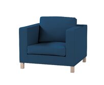 Dekoria Potah na křesko IKEA Karlanda, krátký, Ocean blue mořská modrá, Potah na křeslo Karlanda, Cotton Panama, 702-48