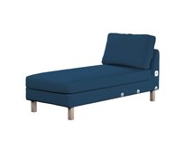 Dekoria Potah na přídavný šezlong IKEA Karlstad, krátký, Ocean blue mořská modrá, Potah na přídavný šezlong Karlstad, Cotton Panama, 702-48