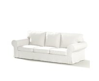 Dekoria Potah na pohovku IKEA Ektorp 3-místná rozkládací, NOVÝ MODEL 2013, sněhová bílá, Ektorp 3-m rozkládací, od 2013, Cotton Panama, 702-49