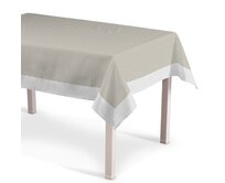 Dekoria Ubrus s širokým lemem 8 cm, přírodní barva lnu, 130 x 130 cm, Linen, 392-05