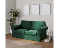 Dekoria Potah na pohovku IKEA Ektorp 2-místná rozkládací  NOVÝ MODEL 2012, tmavá lesní zeleň, Ektorp 2-m rozkl. od 2012, Velvet, 704-25